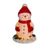 Nuevos Adornos de Muñeco de Nieve de Resina Atmósfera del Hogar Manualidades Navideñas Adornos para Mesa de Fiesta