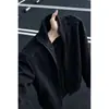 Moletom cardigã com padrão de escamas de dragão retrô americano para homens, design de início de outono, jaqueta com gola alta, roupa de casal, jaqueta que valoriza a silhueta