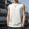 Chaleco sin mangas de algodón puro para hombre 2025 Verano Moderno Fitness Deportes Camiseta sin mangas Capa base versátil Camiseta de manga corta