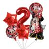 Nuevo Bolso Minnie Película de Aluminio Set de Globos de Látex Niña Bebé Cumpleaños 123 Años Decoración de Escena Bola Decorativa