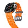 Correa de silicona marina para Samsung Galaxy Watch 7 Ultra de 47 mm, correa transpirable oficial