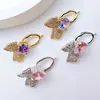 Fecho de Conector Banhado a Ouro com Laço de Zircônia Acessórios para Joias Artesanais DIY para Pulseiras de Contas e Fechos de Colar