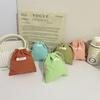 Bolsa Organizadora de Almacenamiento con Cordón Estilo Fresco Bolsa Portátil para Maquillaje Simple Gran Capacidad Bolsa con Cordón para Regalo de Té