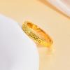 Cross-border Hot-selling Light Luxury Super Flash Gold Crushed Ice Ring Feminino Design de nicho de alta qualidade Explosões ao vivo Stacked Daisu Ring