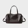 Primer Capa Piel de Vaca Moda de Nicho Bolso de Axila para Viajes Cotidianos Bolso Cruzado para Mujer Cuero Genuino Cuero Suave Bolso Simple Tipo Dumpling