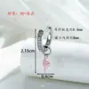 Colgante Estrella de Cristal Rosa - Estilo Coreano Serie Rosa Colgante Cruz de Diamante con Ojo del Diablo Varilla de Aleación de Titanio Pendiente de Perforación