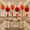 Colgantes decorativos para el Festival del Medio Otoño y el Día Nacional para centros comerciales, escuelas y tiendas, colgantes de globos en forma de corazón, decoraciones para el ambiente del aula