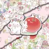 60 lindas pegatinas de dibujos animados de conejitos de primavera para decoración transfronteriza de equipaje, botellas de agua y coches, al por mayor