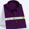 Camisas de Hombre para Primavera y Verano Camisas de Hombre para Negocios Fibra de Bambú Color Sólido Elásticas de Manga Corta Camisas de Trabajo para Hombre