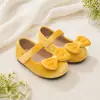 Sapatos Mary Jane de Veludo Vintage com Laço para Meninas, Sapatos Infantis para Festa de Feriado e Apresentação, Sapatos Macios de Princesa Suaves