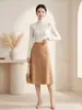 Suéter de Lana de Nuevo Estilo Otoño e Invierno con Cuello Medio Alto para Mujer Suéter de Punto Canalé Adelgazante sin Costuras para Superponer Capa Interior Capa Base