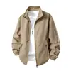 Chaqueta casual para hombre para primavera y otoño, abrigo ligero con cuello alto, talla grande, corte holgado, top cortavientos para correr y montañismo