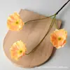 Flores de Amapola Artificiales Simuladas de 3 Cabezas, Adornos de Flores Artificiales de Alta Gama, Ramos para Sala de Estar, Decoraciones para Mesa de Comedor, Adornos de Boda, Fotografía