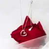 Nalan Collar de Plata S925 Estilo K Corazón Simple Cortado en Diamante Adorno de Cuello Dulce Pequeño Fresco con Forma de Corazón D9679