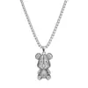 Nuevo collar de oso de peluche violento para hombres y mujeres, pareja, hip hop, lindo colgante de animal pequeño, accesorios para suéter, marca de moda