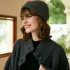 Gorros de Otoño e Invierno para Hombres y Mujeres, 100% Cachemir, Calientes, de Lana, Ala Ancha, Tejidos, Casuales y Versátiles