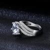 Venta Caliente Tiktok Anillo de 5 Quilates Tercera Generación Anillo para Mujer Historia de Amor Anillo de Diamante de Alta Gama Ocho Corazones Ocho Flechas Moda Anillo Abierto Ajustable