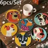 Porta-copos Criativos de Gatinho Fofo Populares da Amazon, Porta-copos Comemorativos de Animais de Estimação para Chá, Porta-copos para Café, Porta-copos Isolantes de Calor para Mesa