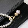 Accesorios DIY Plata Esterlina S925 Calabaza Esmerilada Pendientes de Perlas Colgante Juego de Hebillas Pendientes Vacíos Collar Soporte de Plata