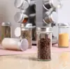Amazon transfronterizo suit de botellas de condimento con base giratoria material de acero inoxidable con estante giratorio tarro de pimienta de cocina