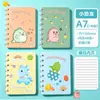 Cuaderno de espiral abatible A7, mini y lindo, cuaderno portátil de bolsillo para estudiantes, diseño de caricatura, cuaderno de alta calidad, al por mayor