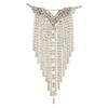 Broche de borla em forma de Y de diamante flash europeu e americano feminino de luxo corpete de cristal luz de nicho de luxo design terno acessórios de pino