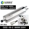 Motor de Husillo para Máquina de Grabado 800/1.5/2.2/3.0/3.2/4.5/5.5Kw Husillo Refrigerado por Agua Hanqi+Qiancheng
