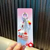 Chaveiro Gato Morango Desenho Animado Gatinho Pingente de Bolsa Lanyard de Celular Fofo Pingente para Chaveiro de Carro Pequeno Presente