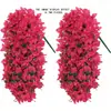 Flores de Seda Ipê-Amarelo Manhã Glória Casamento Jardim Externo Parede Pendurado Trepadeira Trepadeira de Alta Simulação Decoração