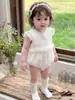 Body Francés de Verano para Niña Pequeña Estilo Verano para Bebé Estilo Princesa Cubrepañal Niña Niño Súper Elegante Vestido de Primer Cumpleaños