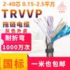 Cable de cadena portacables con blindaje suave de alta resistencia, núcleo TRVVP2-40, revestimiento exterior gris cuadrado de 0,2, resistente al aceite y a la flexión hasta 10 millones de veces.