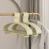 Cabideiro estendido de alta resistência, antiderrapante e sem marcas para adultos e crianças, adequado para uso doméstico, com suporte para ombros para pendurar roupas