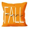 Nueva Funda de Cojín de Acción de Gracias Serie Naranja Calabaza Hoja de Arce Decoración Ambiente Festivo Funda de Almohada Funda de Cojín En Stock