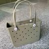 Cesta de Praia de Moldagem por Injeção EVA Atacado Bolsa Grande com Furos de EVA Bolsa para Cosméticos de Praia Bolsa de Mão de Viagem EVA