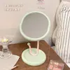Espejo de Maquillaje de Escritorio, Lindo Espejo de Tocador de Mesa Estilo Crema, Espejo Portátil de Belleza y Almacenamiento de Joyería