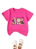 Estación Independiente de Deseos de Amazon Linda Divertida Nueva Ropa de Verano para Niños Tres Gatos Calabaza Cuello Redondo Manga Corta Camiseta