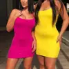 Europa y Estados Unidos comercio electrónico transfronterizo ropa de mujer vestido chica atractiva falda ajustada de cadera tirantes sexy vestido de fiesta lote encontrado