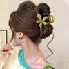 Presilha de garra de osso de dragão estilo coreano retrô, presilha de cabelo de alta qualidade para cabelos grossos, presilha de cabelo de laço feminina requintada, grampo de cabelo coreano para mulheres