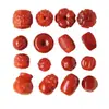Producto semiacabado de accesorio de león Pixiu de ágata roja natural, cuentas espaciadoras para pulsera y collar DIY de ágata roja del sur al por mayor