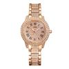Reloj Moda Elegante Diamante Completo Lujo Ligero Impermeable Cornucopia Reloj de Mujer 68005