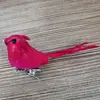 Venda Quente da Amazon Pássaro Vermelho Mini Simulado Pássaro Pisco-de-peito-ruivo Decoração de Jardim Pássaro