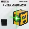 Nivelador Láser Pequeño Portátil Mini Luz Fuerte Línea Fina Dibujo Automático de Línea Proyector de Línea Verde de 2 Líneas Venta al por Mayor