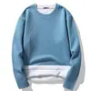 Camiseta de Manga Larga tipo Waffle para Hombre, Fabricante Original, Otoño e Invierno, Capa Base para Primavera y Otoño, Sudadera Gruesa tipo Falso Dos Piezas para Hombre