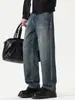 Moda Masculina Fengshe / Lançamento Outono 2026 Calça Jeans Reta Masculina, Solta e Emagrecedora, Calça Wide Leg Estilo Americano High-Street