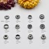Accesorios de plata de ley 925 para hacer tú mismo, monedas, cuentas de loto con ondas de agua, pulseras tejidas, accesorios para jugar, cuentas