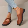 Zapatos de Mujer Tallas Grandes Transfronterizos 2026 Nuevo Estilo Elegantes Versátiles Planos Casuales Cómodos Retro Celebridad de Internet Mary Janes Planos Mujer