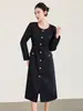 2616302-Nanyou Estilo Pequeña Fragancia Vestido Dignificado Elegante para el Trabajo Otoño Invierno Nueva Ropa para Mujer Manga Larga Falda Ceñida a la Cintura