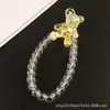 Nuevo Pulsera de Cristal con Cuentas y Llavero de Oso Sentado Lindo, Accesorio de Mano con Cadena de Oso Femenina Soñadora