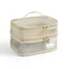 Bolsa de Maquillaje Portátil de Malla, Neceser de Gran Capacidad, Bolsa de Almacenamiento Portátil Multifuncional, Bolsa Portátil para Almacenamiento de Cosméticos