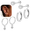 Joias para Piercing de Aço Inoxidável Europeu e Americano Pregos de Osso da Orelha Nicho Simples Parafuso de Aço Titânio Pregos Cocleares Brincos Femininos Fábrica de Brincos